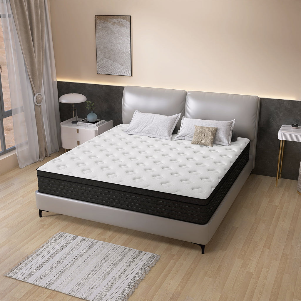 Queen 14 Inch Memory Foam Pocket Spring Medium Firm Mattress L93085