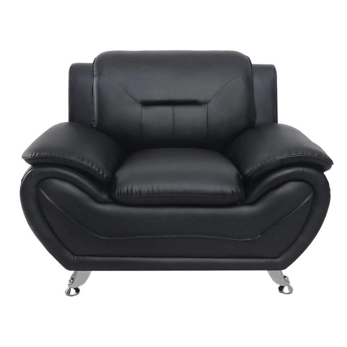 Red Faux Leather Upholstered Club Chair P22858