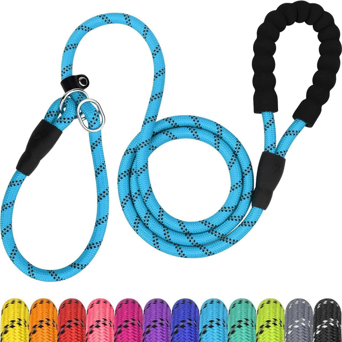 6 FT Reflective Rope Slip Lead Dog Leash with Padded Handle L756