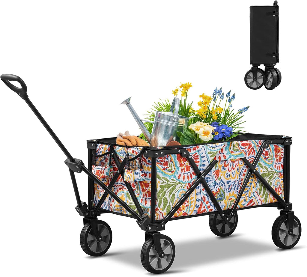 Collapsible Heavy Duty Utility Wagon Cart with Wheels M849