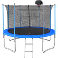 10FT Round Trampoline with Basketball Hoop and Safety Enclosure P31641