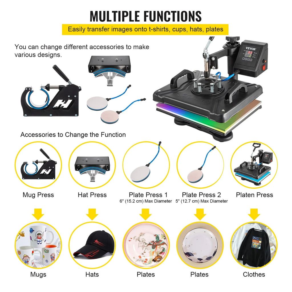 5 in 1 Digital Heat Press Machine J87254