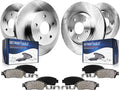 Front and Rear Disc Rotors + Ceramic Brake Pads 8pc Set G936