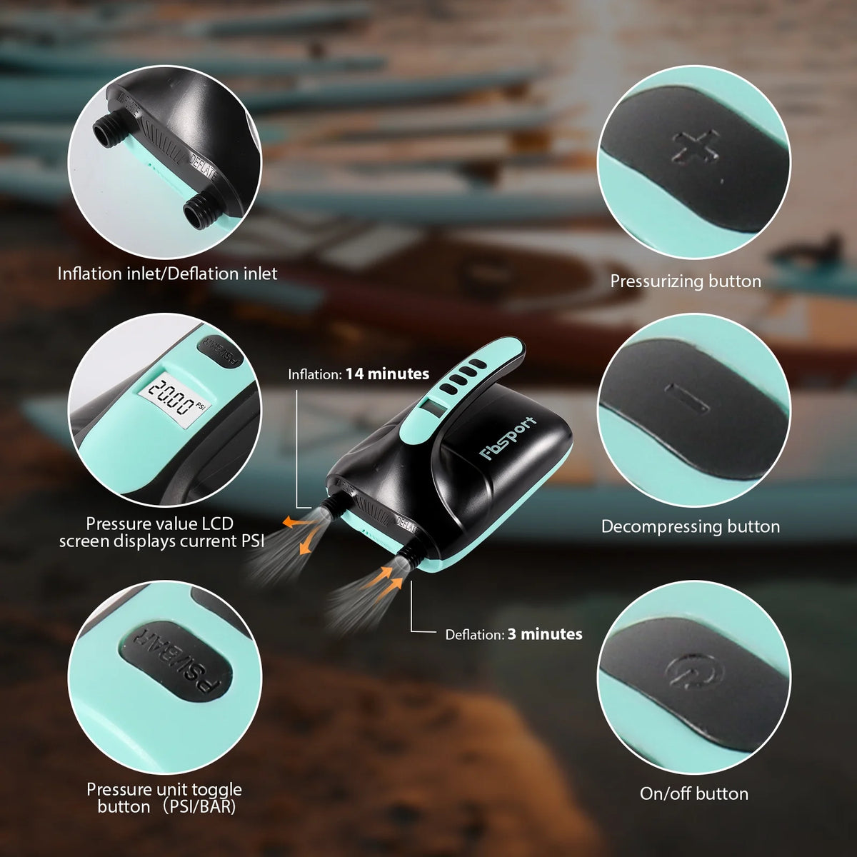 Inflatable Electric Paddle Board 11' Length with Electric Pump K403929