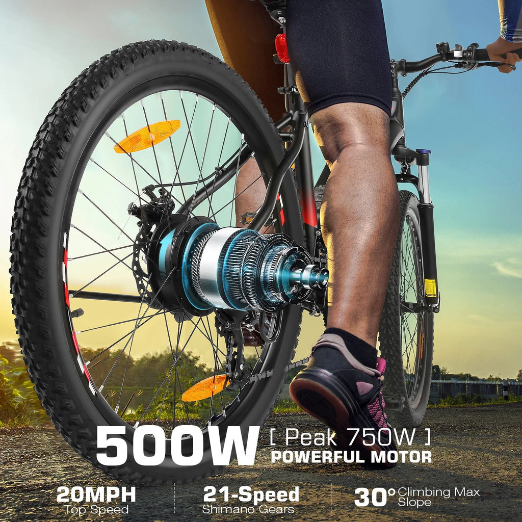 Electric Bike 26 500W 48V 10.4Ah 19.8MPH C554239