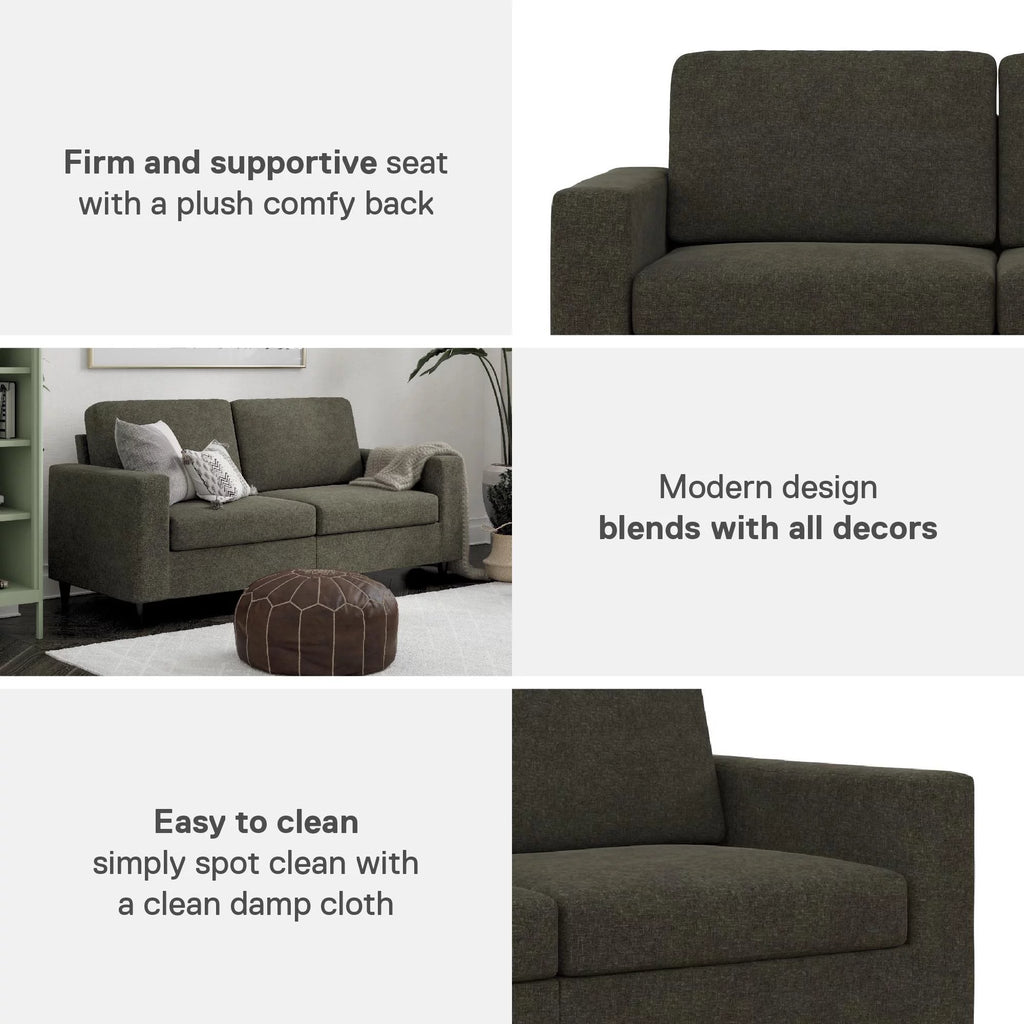 Gray Linen 3 Seater Sofa G7224