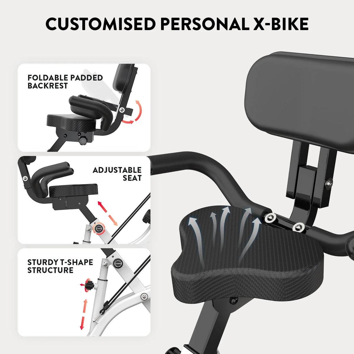 Folding Exercise Bike with 8 Level Adjustable Magnetic Resistance P86997