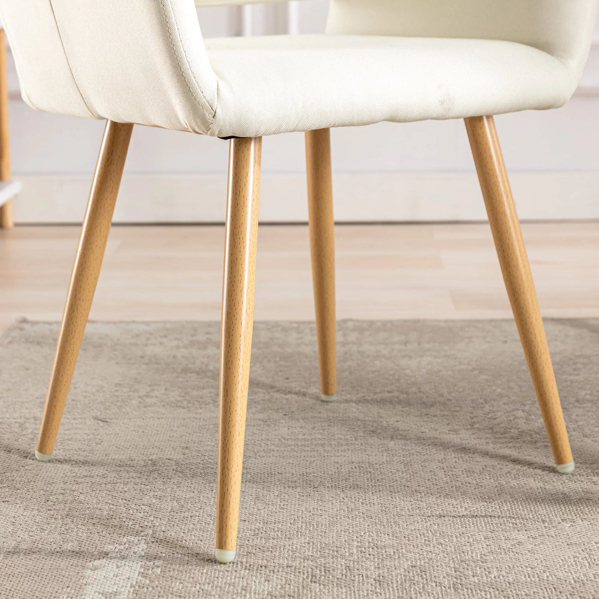 Modern Upholstered Accent Chairs with Metal Legs R349