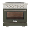 36 5.2 cu. ft. Propane Gas Range Olive Green Y829