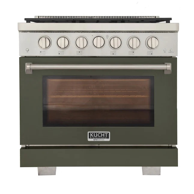 36 5.2 cu. ft. Propane Gas Range Olive Green Y829