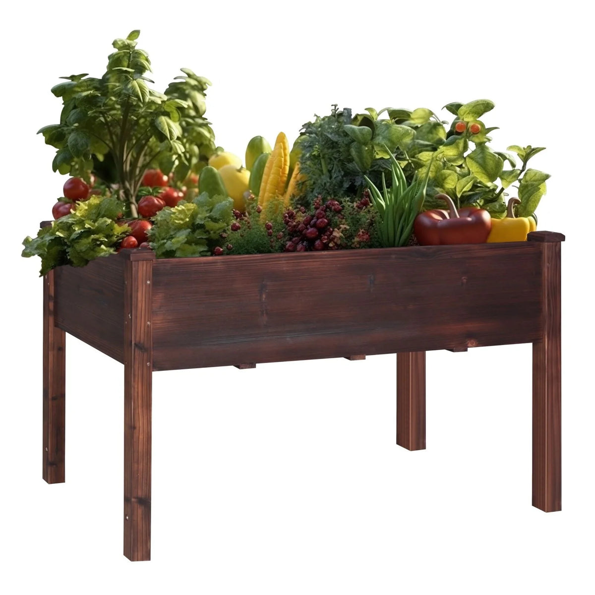 Raised Garden Bed Elevated Planter Box with Drainage Holes V134464