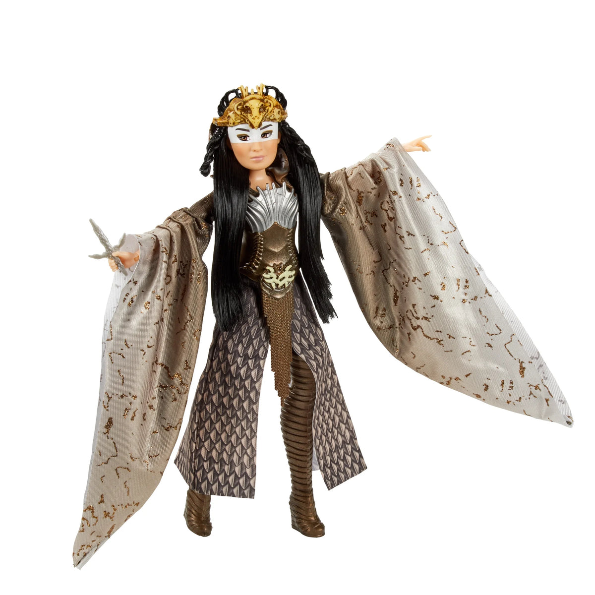 Mulan And Xianniang Dolls With Helmet, Armor, And Sword O414730