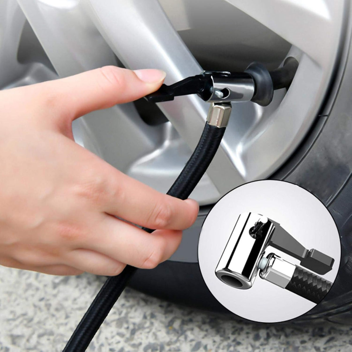 12V Portable Digital Tire Inflator with Light R805316