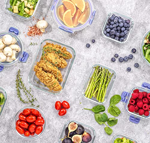 24pc Borosilicate Glass Storage Containers with Lids U151