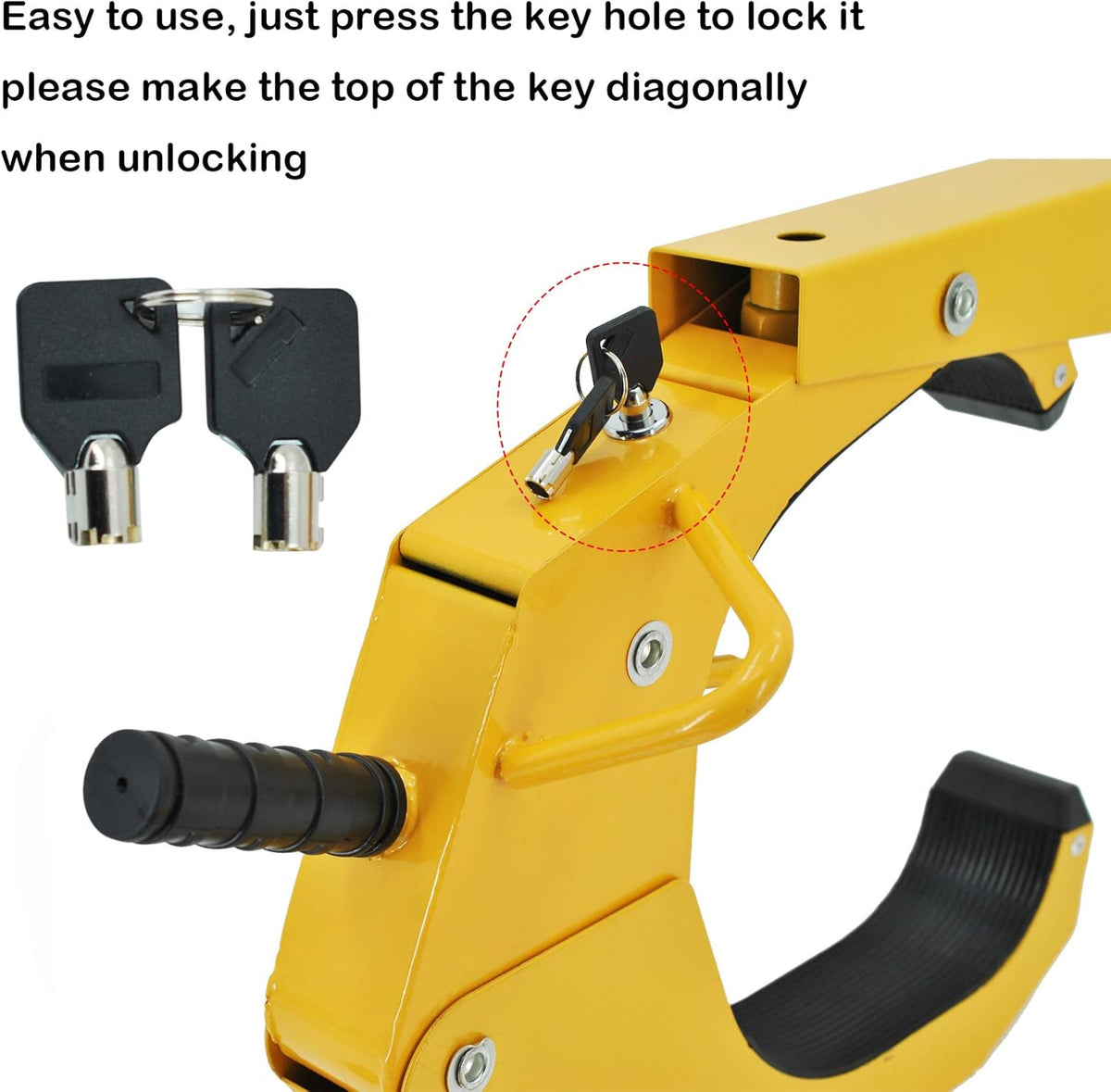 2 Pack Adjustable Heavy Duty Steel Wheel Lock Clamp P275