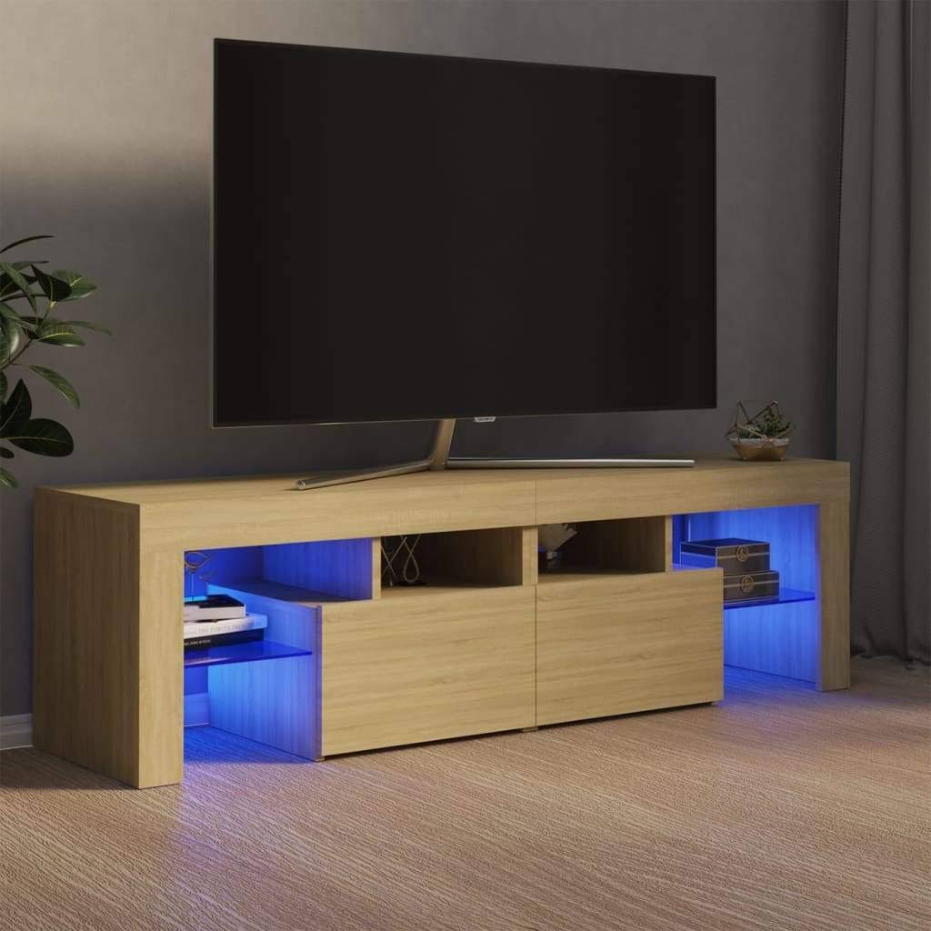 Sonoma Oak TV Cabinet with LED Lights T323074