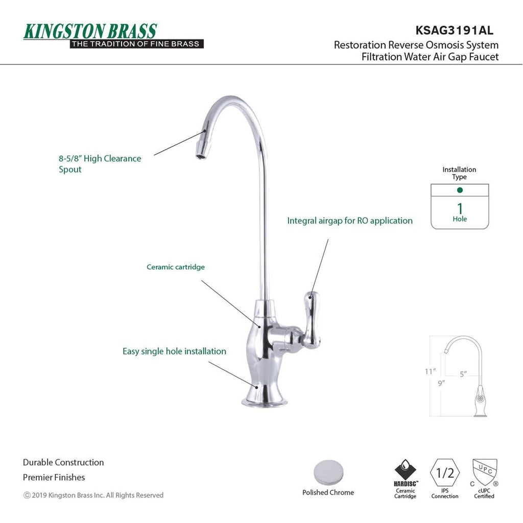 Polished Brass Reverse Osmosis Water Faucet B70170