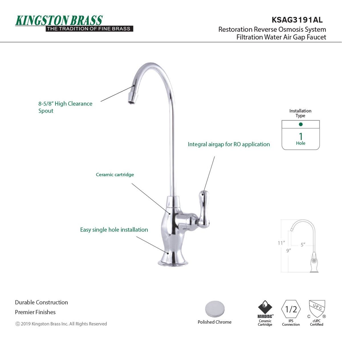 Polished Brass Reverse Osmosis Water Faucet B70170