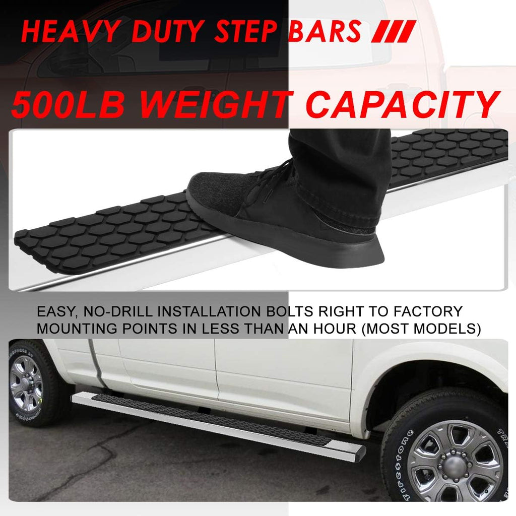 Polished Chrome Stainless Steel Nerf Bar Running Boards H817