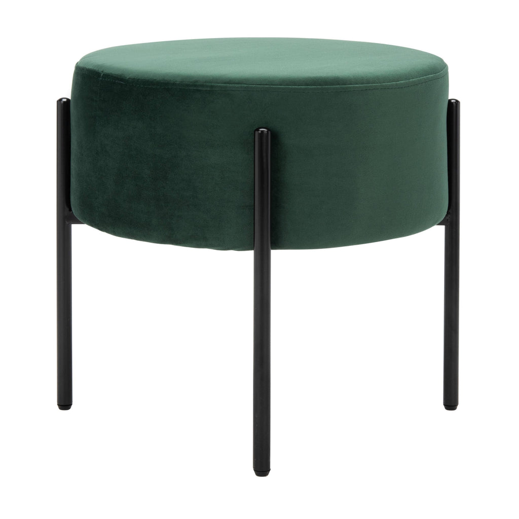 Round Ottoman Grey / Black X596