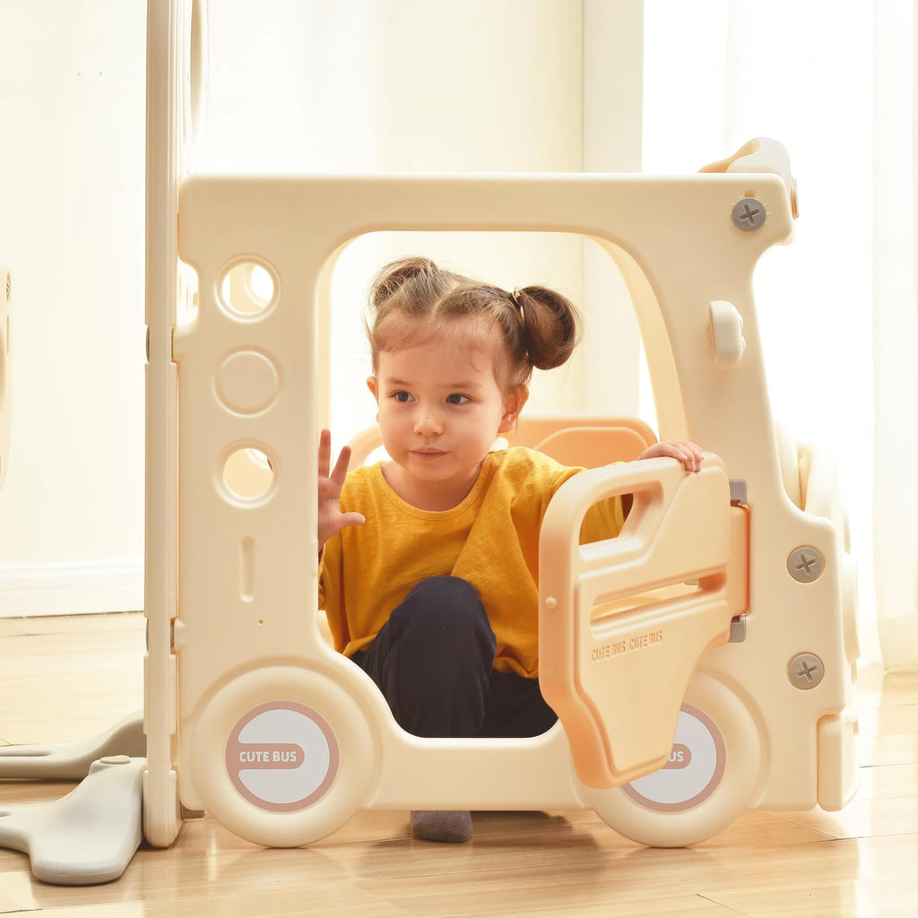 9 in 1 Kids Slide Playset with Basketball Hoop Y2915