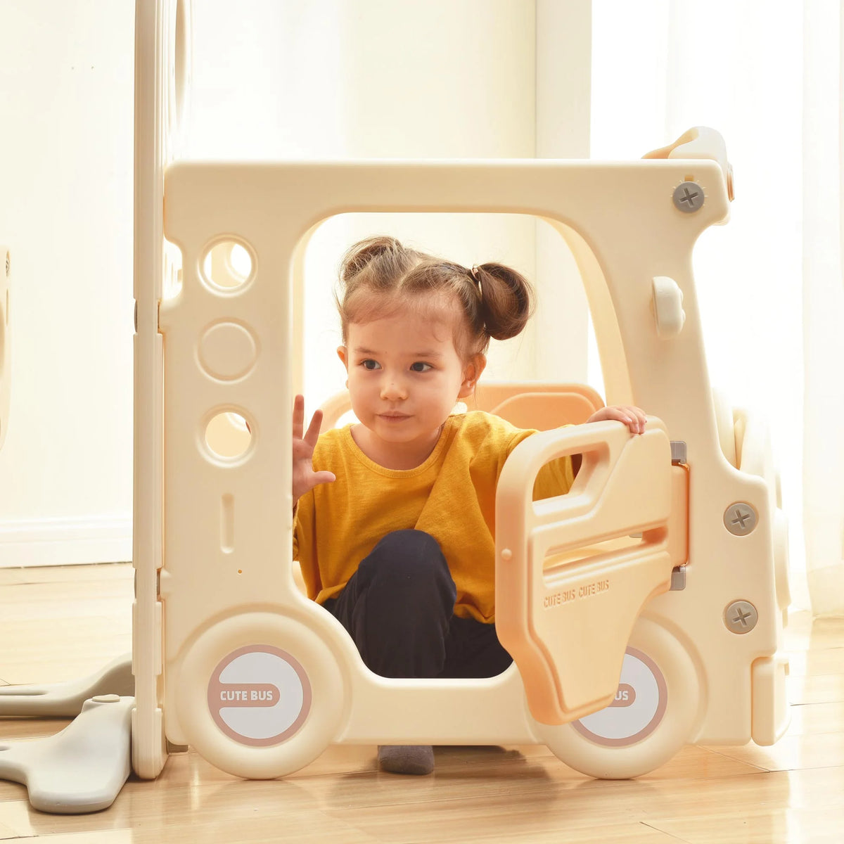 9 in 1 Kids Slide Playset with Basketball Hoop Y2915