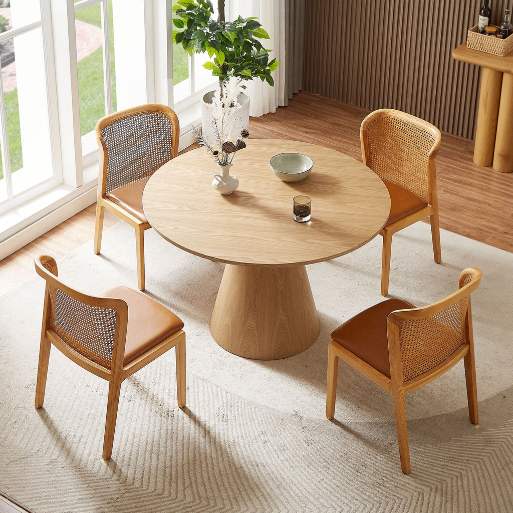 47.24'' Round Wooden Dining Table O8314