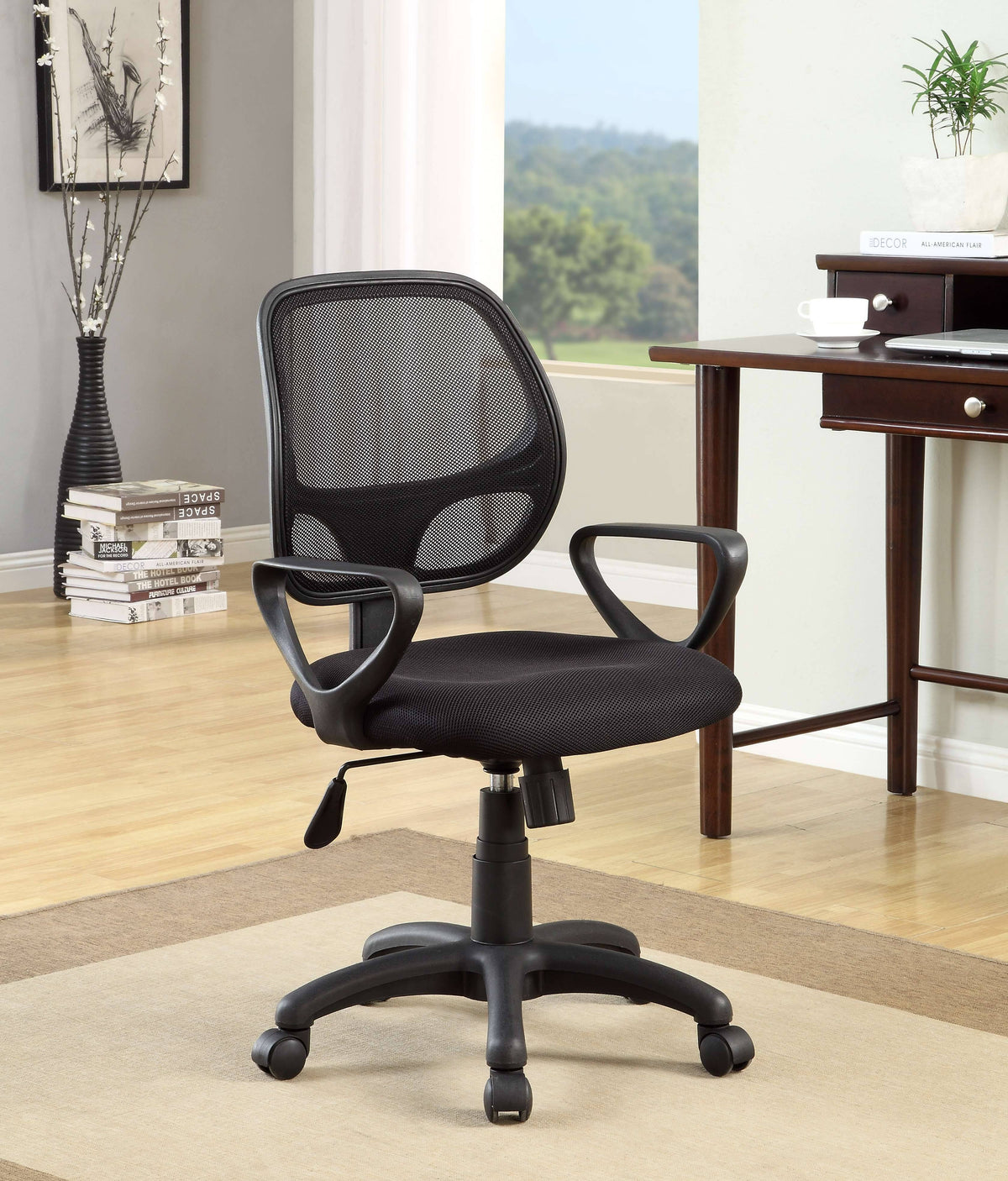 Padded Mesh Office Chair, Black P2447