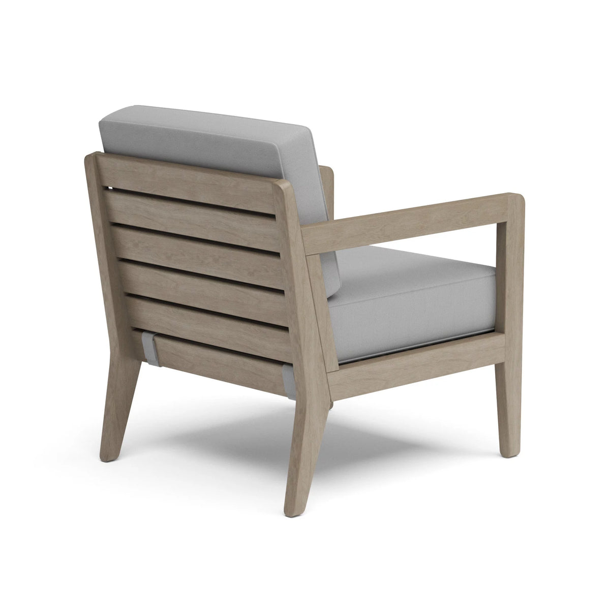 Gray Wood Outdoor Lounge Armchair C7643