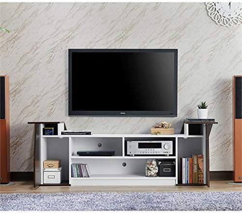 Modern Wood TV Stand in Wenge and White N599259