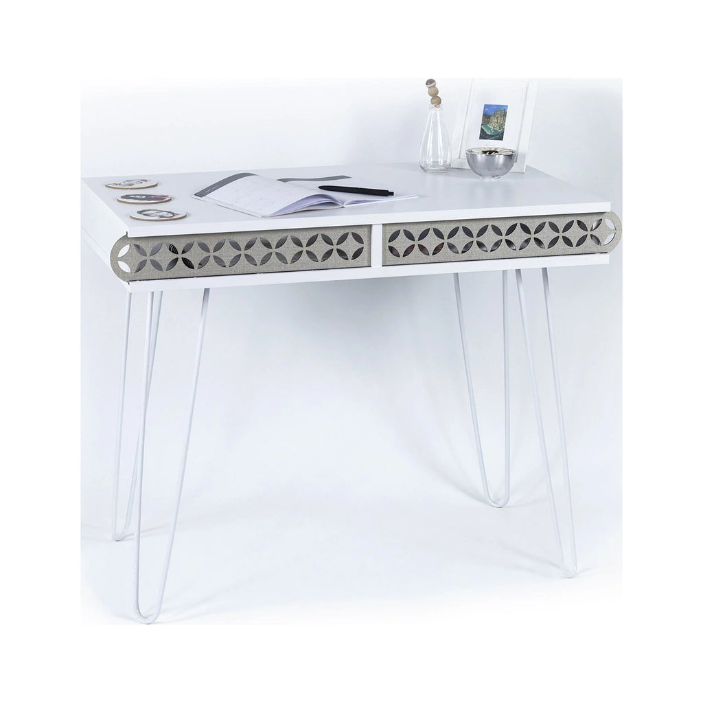 Oak White Study Desk Y764