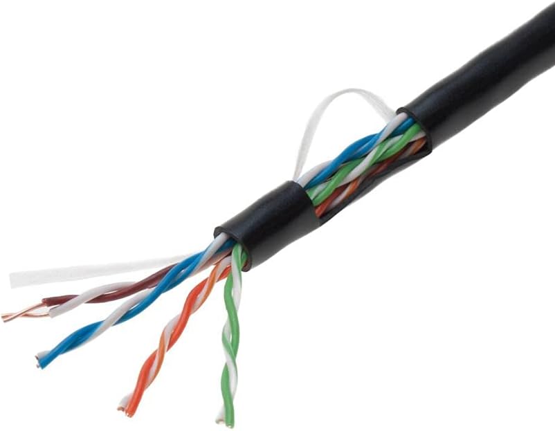 1000ft Cat5e White Solid 24AWG Shielded FTP Bulk Network Wire S638
