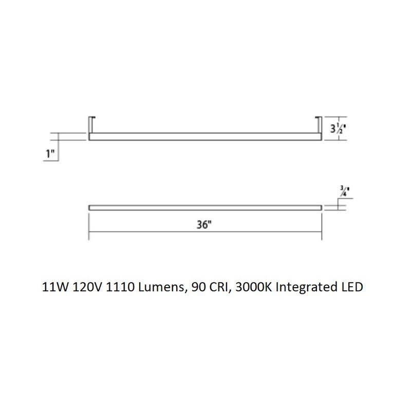 Satin White LED Indirect Wall Bar C3431