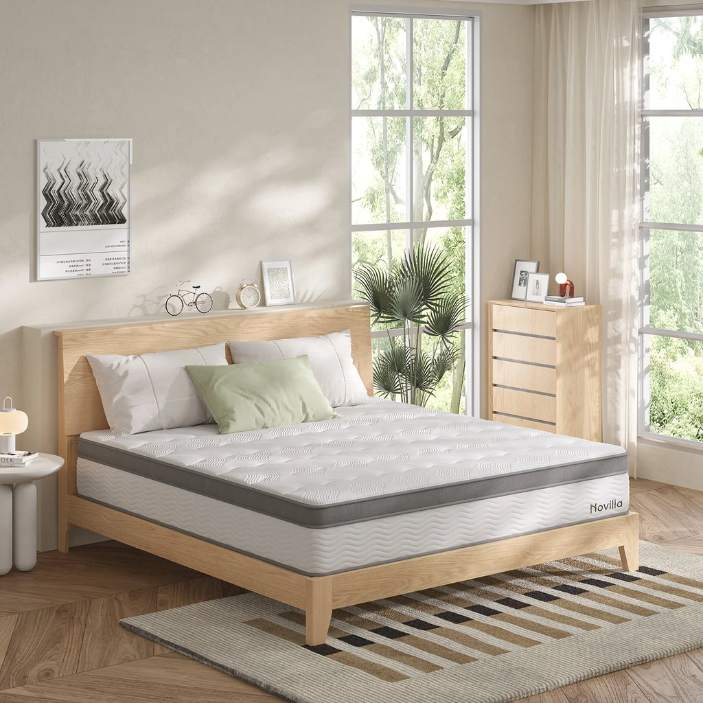 12" Gel Memory Foam Pocket Spring Hybrid Mattress, Queen Size G85397