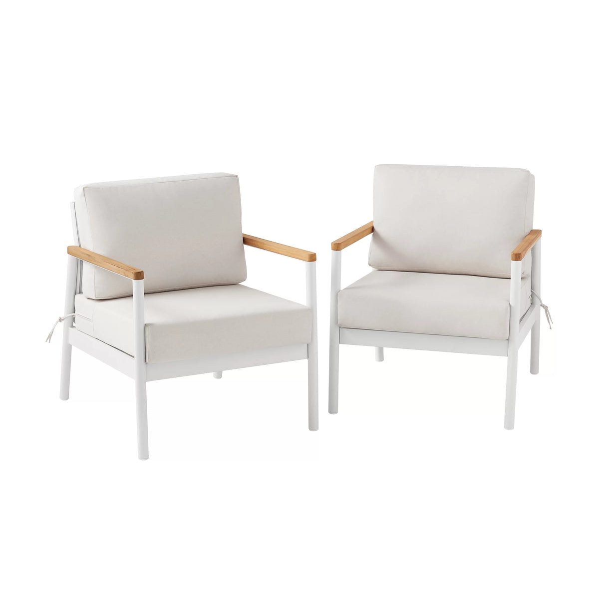 2-Piece Aluminum Outdoor Lounge Chairs Set D15694