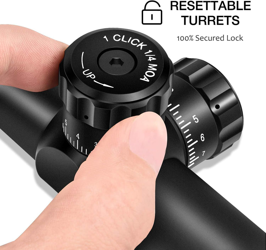 4-16x44 Illuminated Rifle Scope with Sunshade and Scope Mount N53858