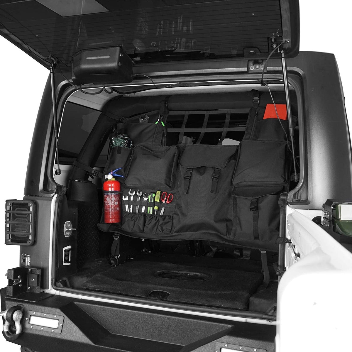 Rear Seat Cover Cargo Net Trunk Organizers Pouch Bags J8167