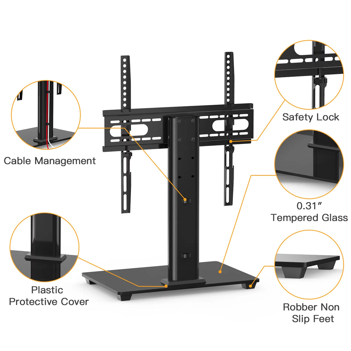 Universal TV Stand for 37-55 inch LCD LED TVs Height Adjustable K4969