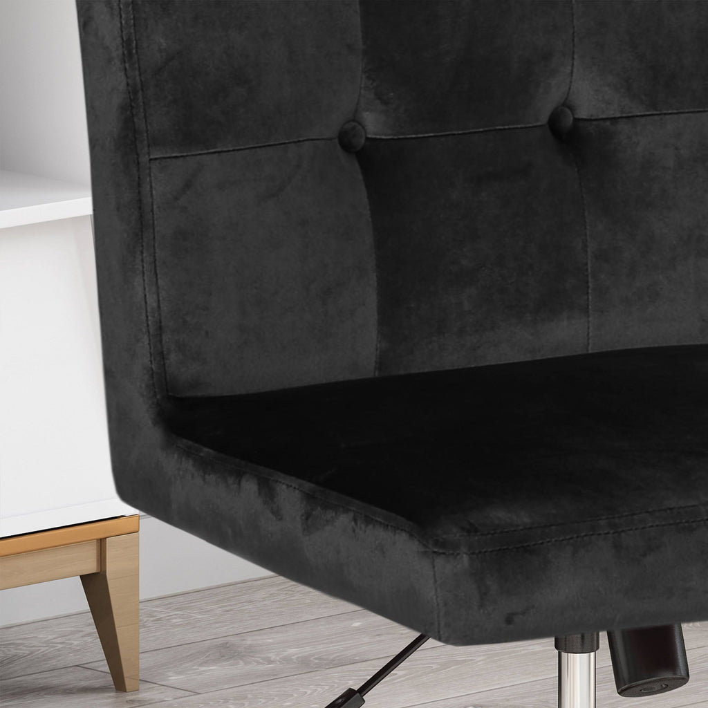Smoke Tufted Swivel Office Chair J81996