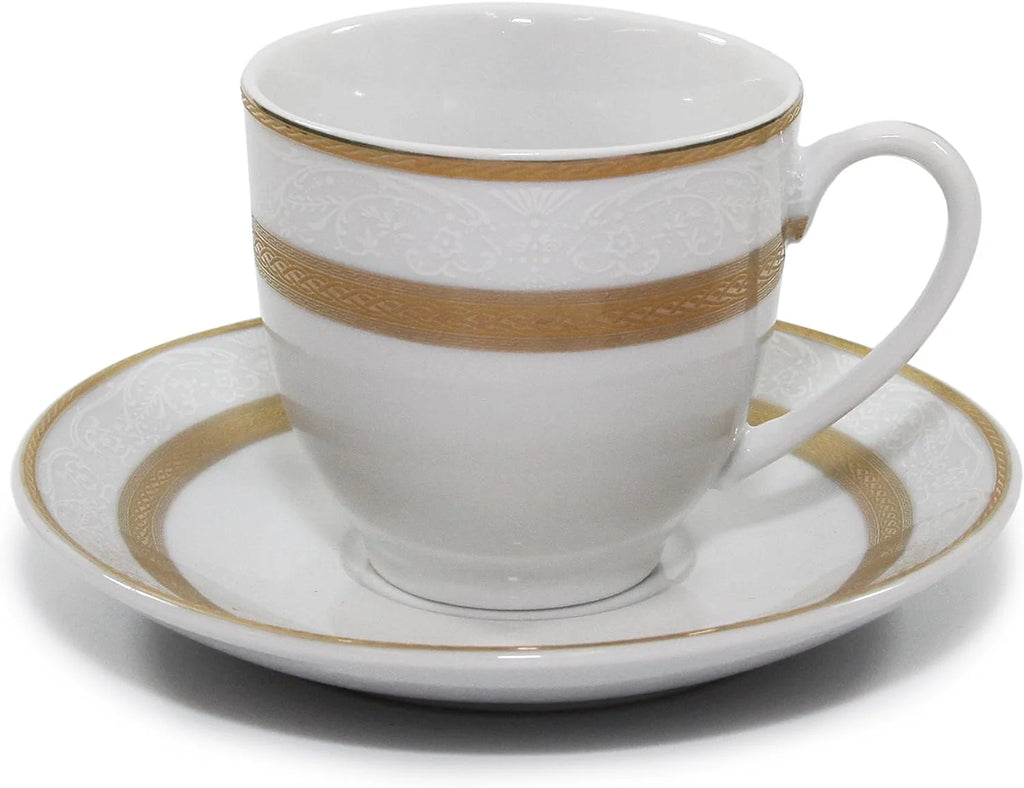 White 24K Plated Porcelain Dinnerware Set I195