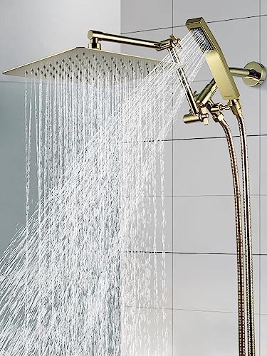 All Metal 12 Inch Rainfall Shower Head with Handheld Spray Combo, 71 Inches Stainless Steel Hose, Oil Rubbed Bronze A6140