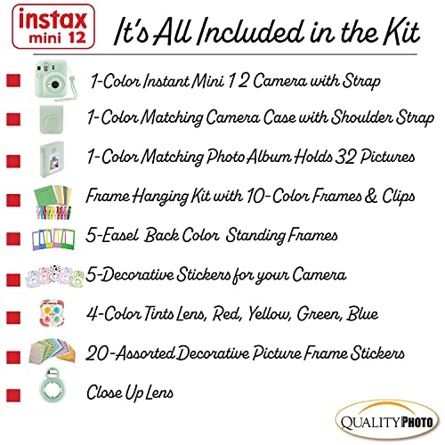 Lilac Purple Instant Camera with Case and Accessory Kit T4007