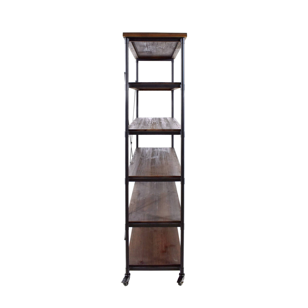 Industrial 5-Shelf Bookcase, Black Finish E6226