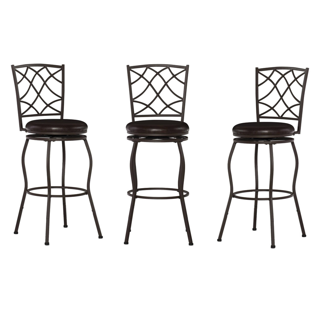 Brown Adjustable Stool Set of Three N18550