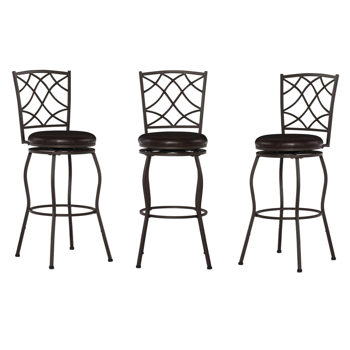 Brown Adjustable Stool Set of Three N18550