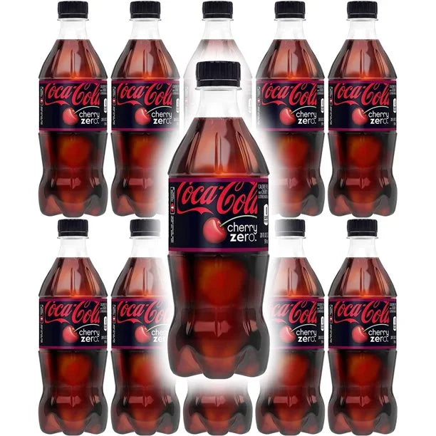 Cherry Zero Soda 20oz Bottles (Pack of 12) D75983