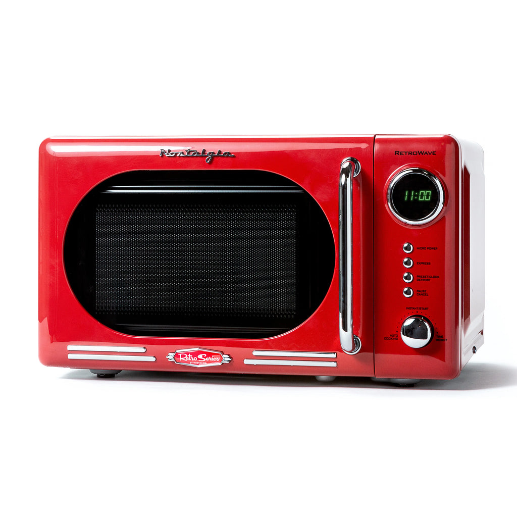 0.7 Cubic Foot 700-Watt Retro Red Countertop Microwave Oven B439