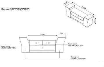 Modern Wood TV Stand in Wenge and White N599259