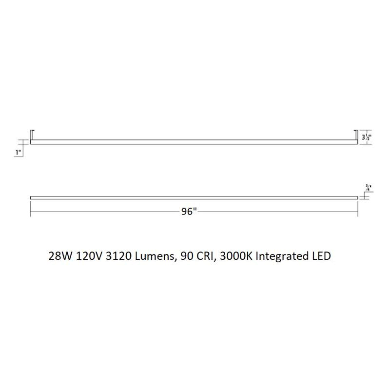 Satin White LED Indirect Wall Bar C3431