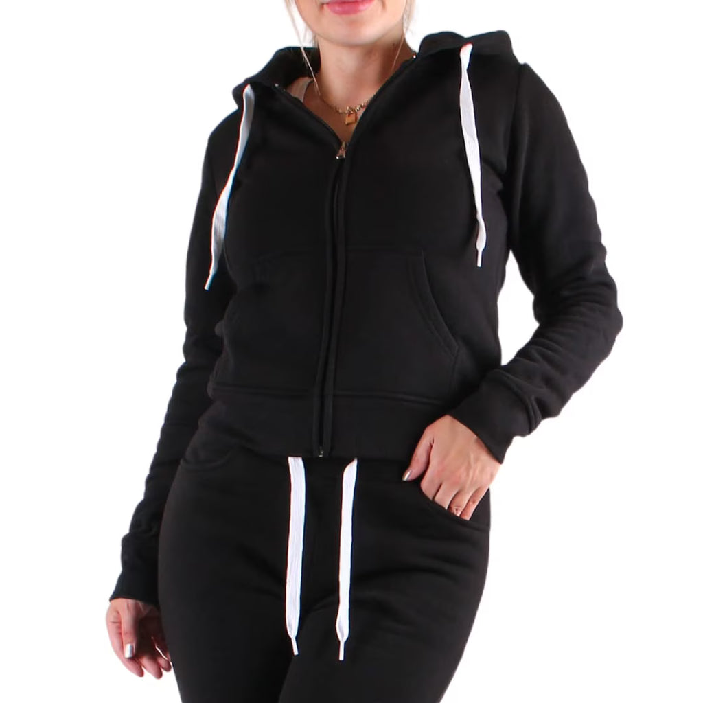 Slim-Fit Fleece Full-Zip Athletic Hoodie Jacket with Pocket O322876